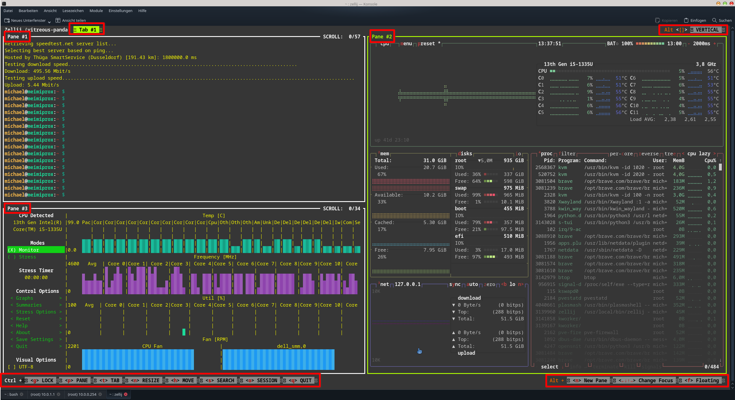 Zellij: Moderner Terminal-Multiplexer