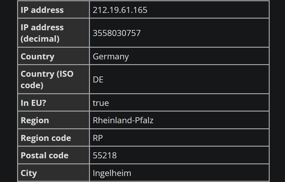 Was ist meine IP - selfhosted