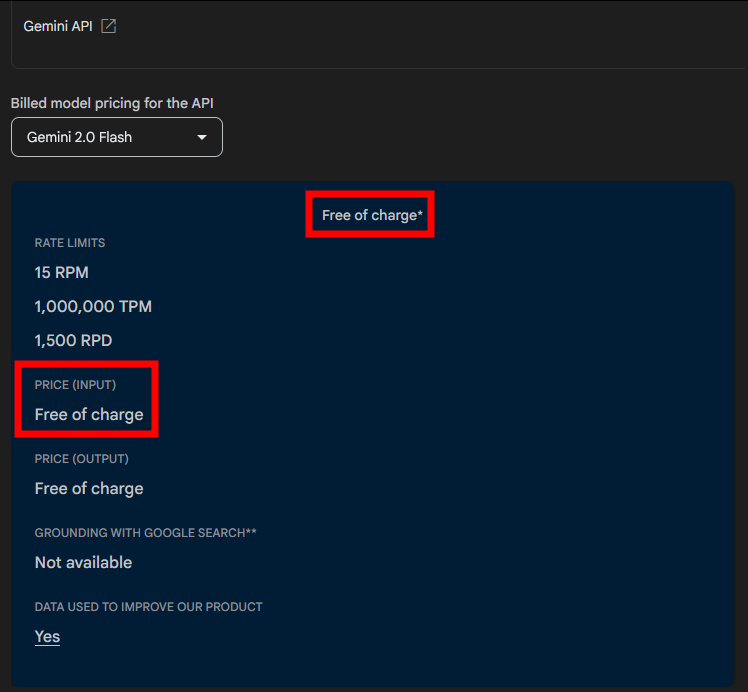 Kostenlose API für Gemini 2.5